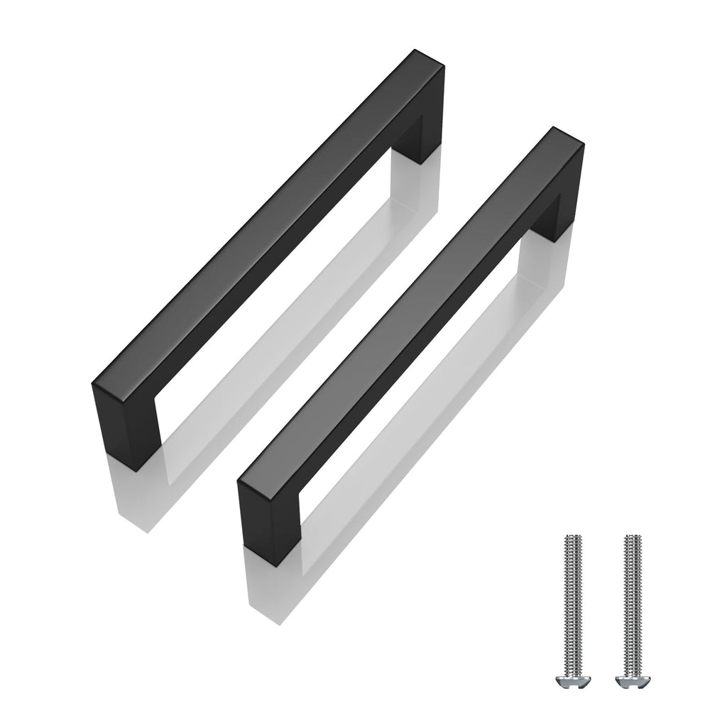 NISUOIEN Matte Black 5 Inch Cabinet Handles, 30 Pack Cabinet Pulls