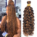Human Braiding Hair Water Wave Bulk Human Hair For Braiding 100g (1pack-2bundles) No Weft 100% Unprocessed Virgin Human Braiding Hair For Boho Braids Water Wave Micro Braiding Human Hair 26inch #PB/30