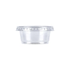 Amazon Basics Disposable Plastic To-Go Cups and Lids, Mini, 2oz, 50 Count, BPA Free, for Condiment, Salad Dressing, Sauces, Jello Shots