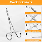 Ainiv 6 PCS Hemostat Curved and Straight Fishing Forceps, 5"+6.3"+7.87"