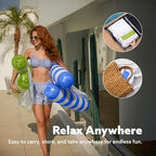 SLOOSH 2 Packs Hammock Pool Floats Adults, 4-in-1 Multi-Purpose Inflatable Pool Floats PVC Water Hammock Lounge Floaties