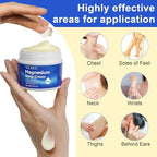 Magnesium Lotion,Pure Magnesium Cream for Better Sleep,Leg & Joint Care,Non-Greasy -Topical Magnesium Chloride-Skin Friendly Ingredients-3.17 OZ
