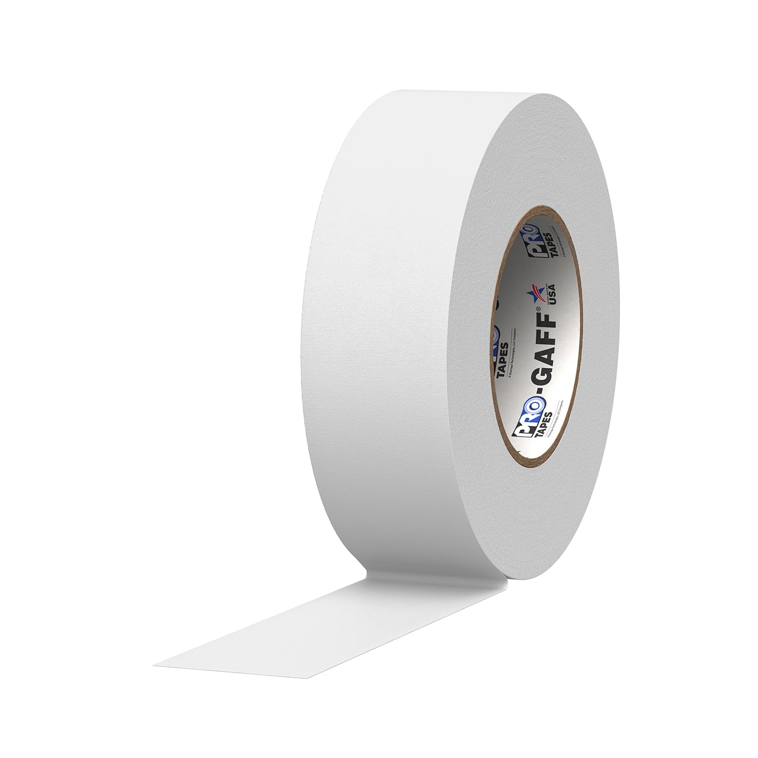 ProTapes Pro Gaff Premium Matte Cloth Gaffer's Tape With Rubber Adhesive, 11 mils Thick, 55 yds Length, 2" Width, White (Pack of 1)