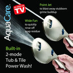Hotel Spa AquaCare As-Seen-On-TV High Pressure 48-setting Rain & Handheld 3-way Shower Head Combo - Anti-clog Nozzles/Tub, Tile & Pet Power Wash/Extra Long 6 ft. Hose/Satin Nickel Finish