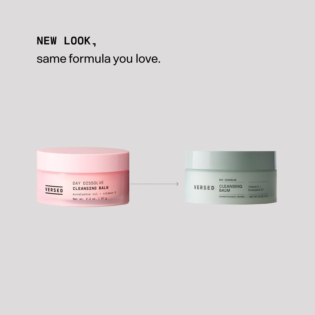 Versed Day Dissolve Cleansing Balm - Makeup Melting Balm Infused with Vitamin E + Eucalyptus Oil to Calm Skin - Oil Based Double Cleanser (4.6 Fl Oz (Pack of 1), Day Dissolve)