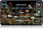 for MTG Game Playmat, for Magic TCG Rubber Play mat,Tabletop Card Playmats with Smooth Surface,Trading Card Inked Game Mat with White Zones,Battle Game,Wildflower Mushroom