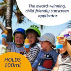 Solar Buddies Sunscreen Applicator - Pink Pack of 3 - BPA-Free Refillable Roll on Sponge Sunscreen, Suncream & Lotion Applicator For Kids, Adults & Families - Holds 3.4fl oz, Perfect Size for Travel