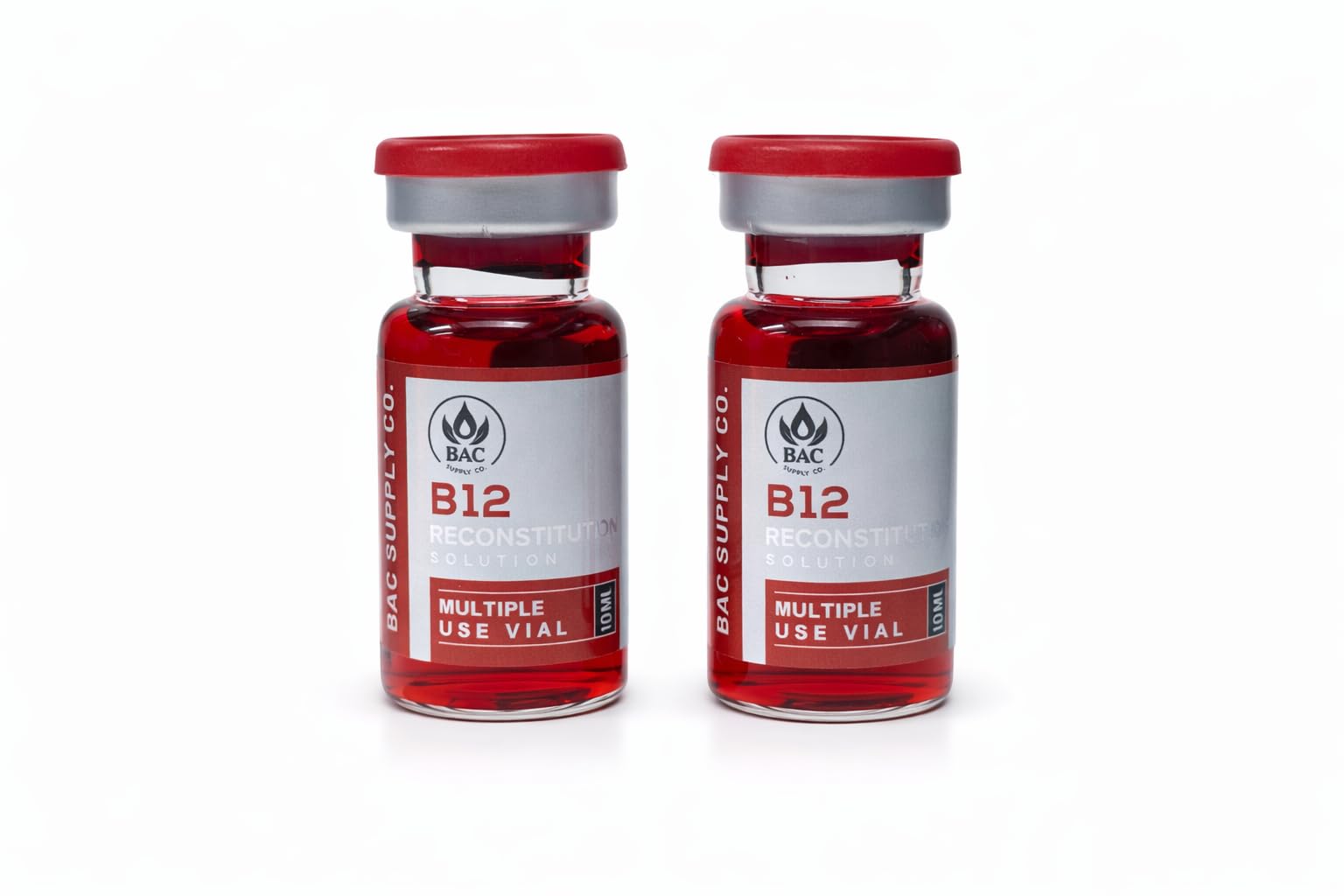 B12 Reconstitution Solution, 2 Pack - 5ml Ultra Pure Dilution Solvent in Premium Glass Vials, Made in USA