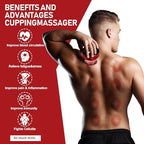 4 in 1 Smart Cupping Therapy Massager Set Massage Red Light Therapy Suitable for All Parts of The Body to Relief Pain Blood Circulation and Tight Skin Cupping Massage Therapy Tool