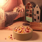 GOGOSO Ball Pit Balls for Toddler, Baby Plastic Playballs Kids Soft Pastel Pelotas Non-Toxic BPA-Free,Pink+Gold+White+red+Purple,100 Balls