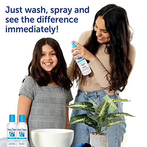 Fairy Tales Tangle Tamer Detangling Shampoo and Conditioner for Kids plus Detangling Spray - Ultra Moisturizing and Anti Frizz Protection - Paraben Free, Sulfate Free - 12 Oz Each Bottle - 3 pack