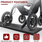 Threshold Ramps for Doorways Self-Adhesive Natural Rubber Power Wheelchair Ramp Adjustable & Cuttable, for Doorways,Sweeper, Power Scooters, Bathroom (Black, 3” Wide x 6.6' Long)