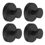 Hviiso Vacuum Suction Cup Hooks for Shower, Shower Hooks for Inside Shower Glass Window, Mirror, No Drill Towel Hooks for Bathrooms, Bath Robe Coat Looafh Wreath Hook for Hanging - 4 Pack, Black