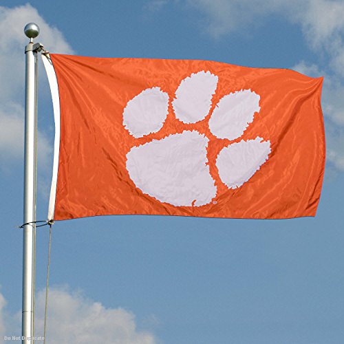 College Flags & Banners Co. Clemson Tigers Embroidered and Stitched Nylon Flag