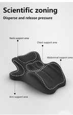 HOMEPAC Ergonomic Memory Foam Wedge Pillow, 27¡ã Angled Support for Neck and Waist, Multi-Position Support Pillow (Grey)