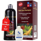 Hair Dye Shampoo for Gray Hair – 3-in-1 Natural Color, Shampoo & Conditioner – Ammonia-Free, Long-Lasting – 500ml – Quick & Easy Coverage for Men & Women (Dark Wine Red)