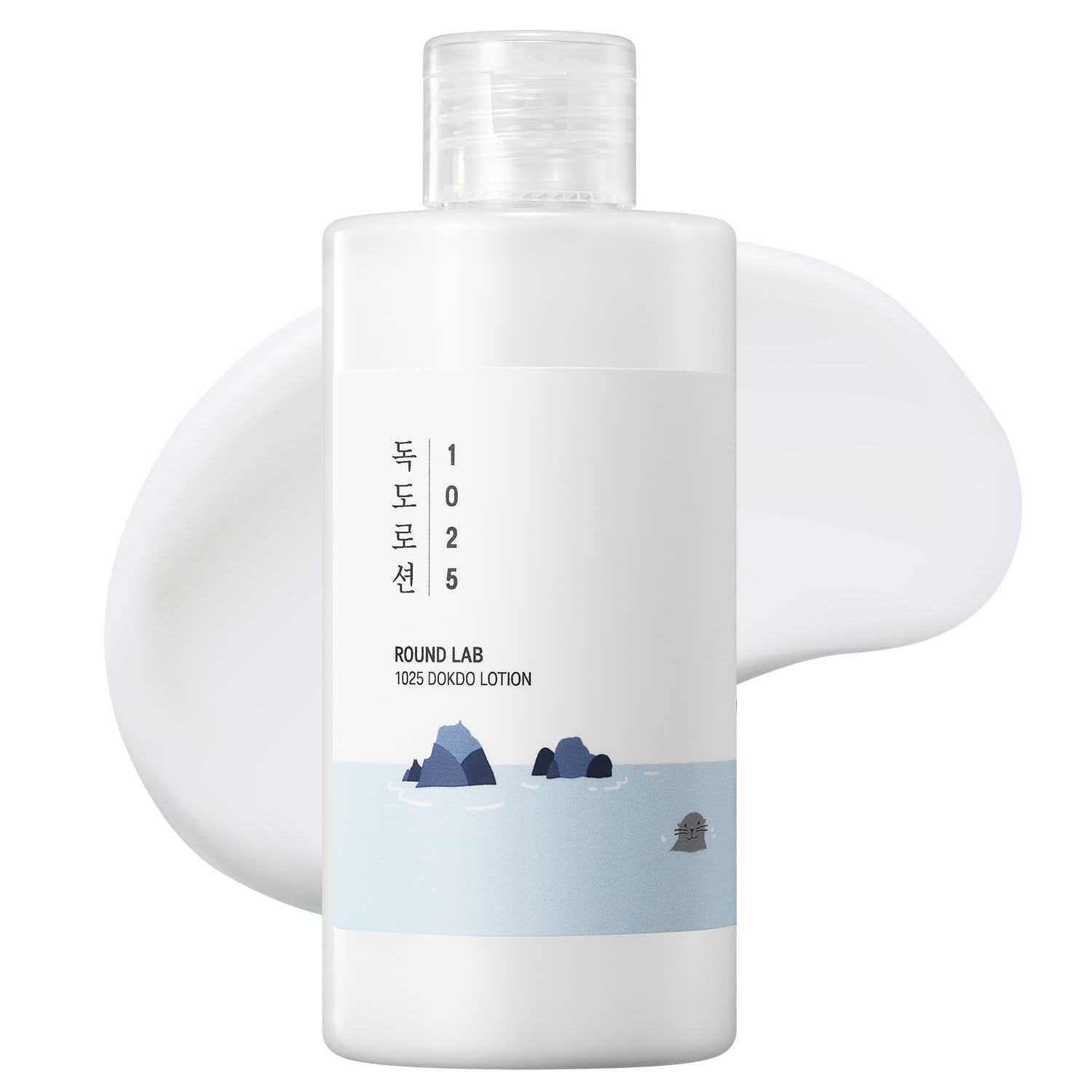 ROUND LAB 1025 Dokdo Lotion | Lock in moisture, Triple Hyaluronic Acid, Emulsion, Long lasting hydration, Calming Lotion for sensitive skin (6.76fl.oz)