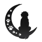 VZVXCC Dog Metal Wall Art Outdoor Decor- 12" Black Metal Wall Sculpture Statues Wall Art Hanging Decoration,Dog Lover Gift for Indoor Outdoor,Garden,Farmhouse,Balcony Patio and Bedroom
