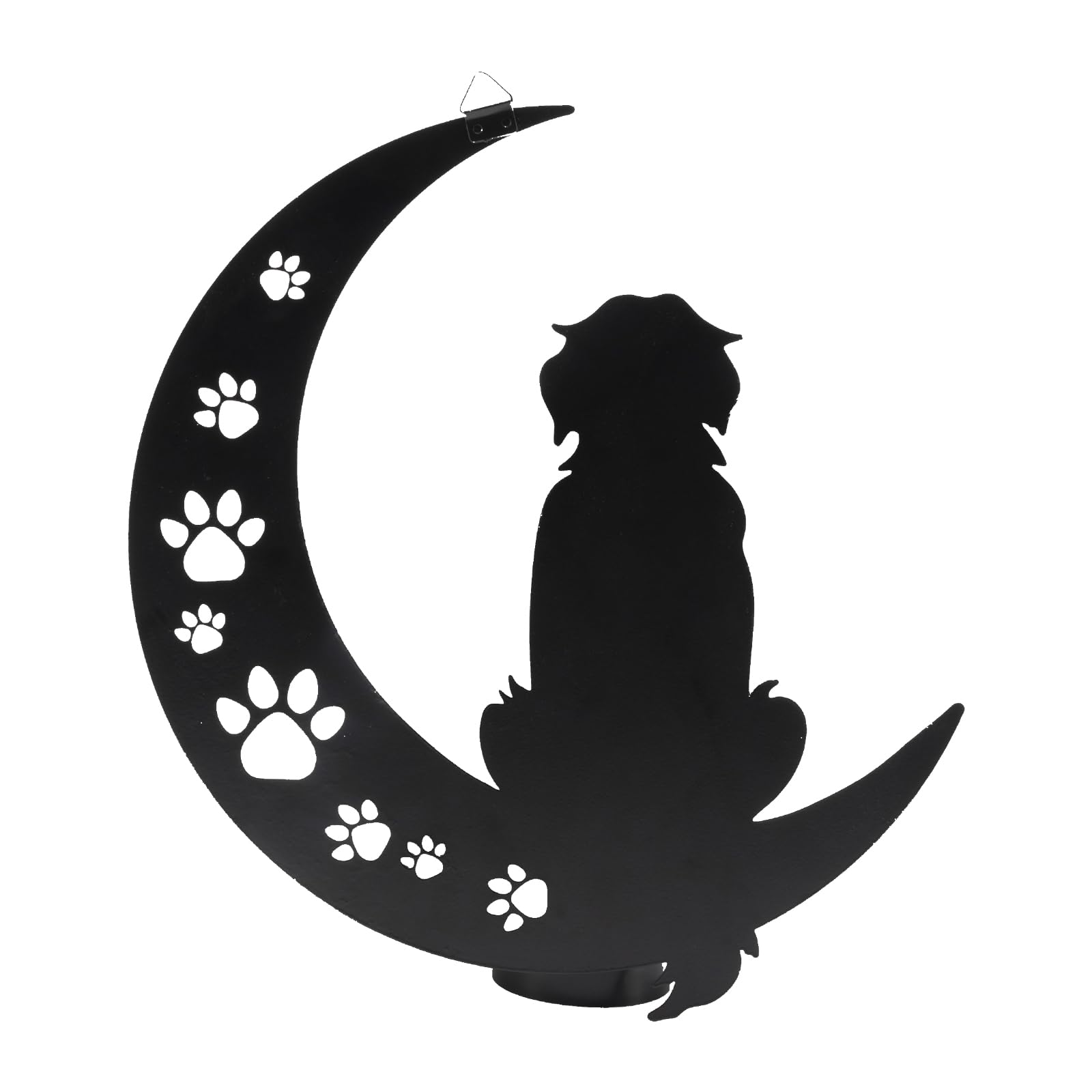 VZVXCC Dog Metal Wall Art Outdoor Decor- 12" Black Metal Wall Sculpture Statues Wall Art Hanging Decoration,Dog Lover Gift for Indoor Outdoor,Garden,Farmhouse,Balcony Patio and Bedroom