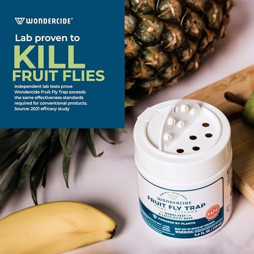 Wondercide - Fruit Fly Traps for Indoors - Fruit Fly Killer - Pet and People Safe - Made in USA & Plant Based - 5.4 oz - 2 Pack