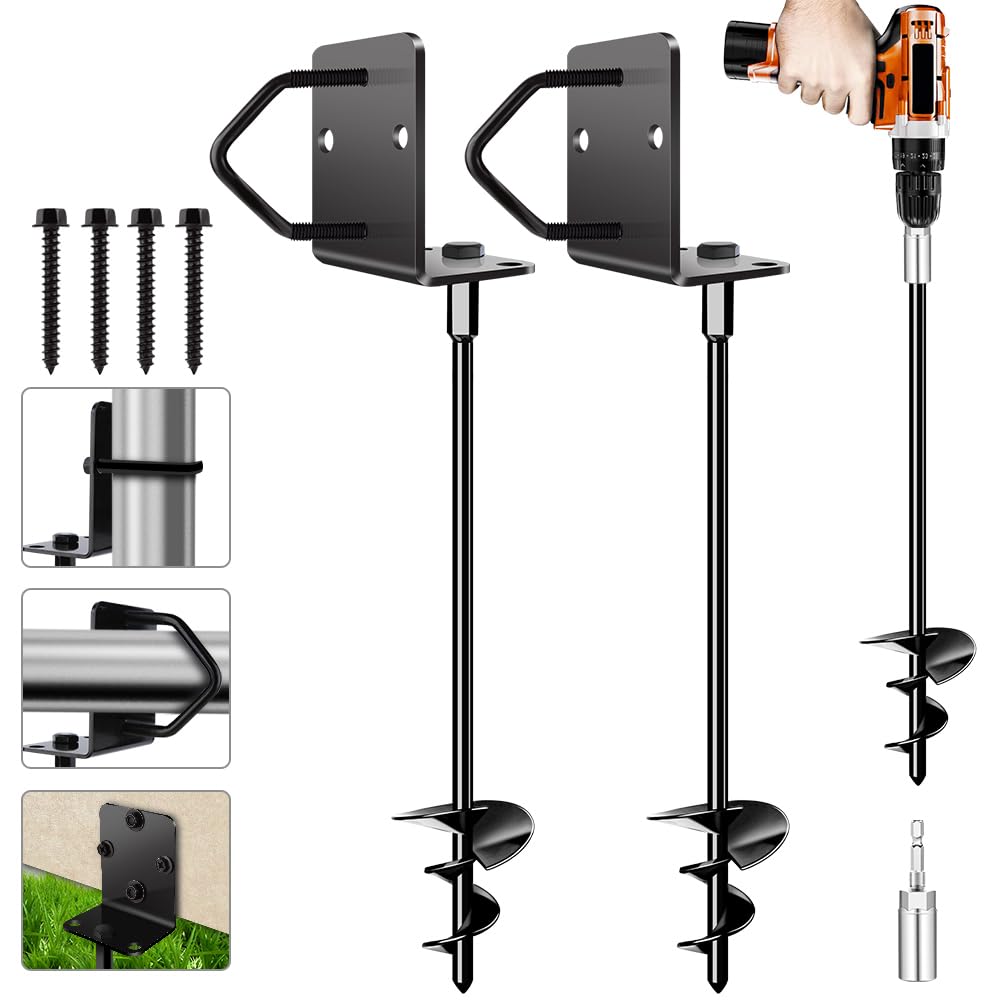 Ground Anchors Shed Anchors 14" Set of 2 Trampoline Stakes