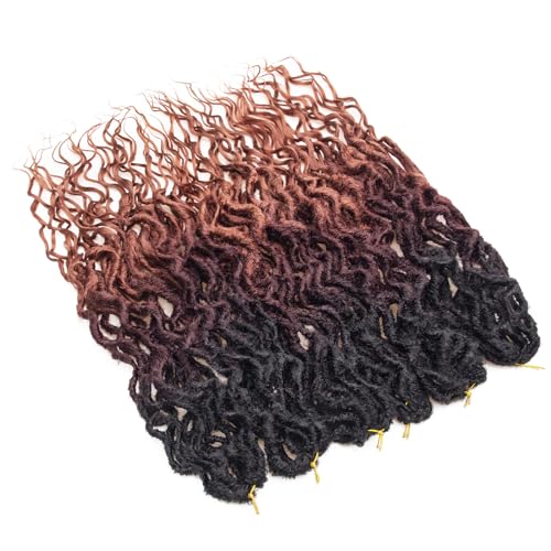 Faux Locs Crochet Hair 24Inch Goddess Locs Crochet Hair, 6Packs Crochet Locs Soft Locs Curly Ends Faux Locs Synthetic Crochet Braids Hair Extensions(OT530/350, 24'')