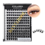 Mixed 8-12-14-16mm/8-10-12-14mm/10-12-14-16mm/14-15-16mm Wide Stem Individual False Eyelashes Soft Lightweight Volume Eyelashes Extensions Makeup Cluster Lashes (mixed 10-12-14-16mm)