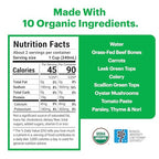 Organic Unsalted 16.9oz Beef Bone Broth from Gourmend Foods (12 Pack) – Just 10 Ingredients, Low FODMAP Certified, Filler Free, Gluten Free, Non-GMO, Onion & Garlic Bulb Free