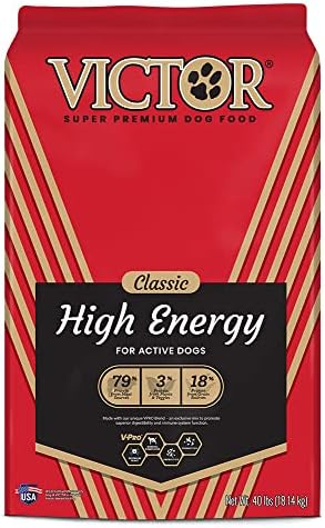 Victor Super Premium Dog Food – High Energy Dry Dog Food for Active Dogs – Gluten Free Dog Food with Beef and Chicken Meal Proteins for Sporting Dogs – All Breeds and All Life Stages, 40 Lb