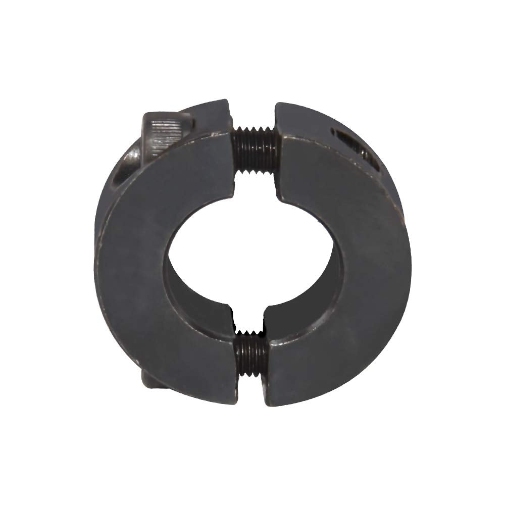 Two-Piece Clamping Collar, Carbon Steel with Black Oxide Plating, 7/8" Bore Size, Set Screw
