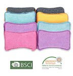 UPSTAR Dish Sponges Kitchen, Microfiber Cleaning Scrubber for Dishwashing, Sink, Basin and Multi-Pupose, Size L Pack of 8