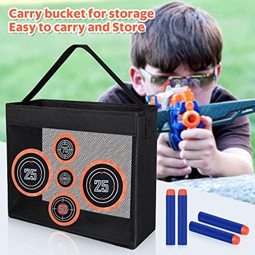 Refill Darts Bullets Fit for Nerf Guns, 1000 Pcs Foam Darts Fit for Nerf Party with Portable Shooting Practice Target Mesh Bag