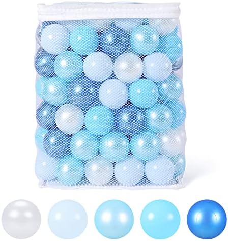GOGOSO Ball Pits Balls for Toddlers Pack of 50 100 200 Plastics Shape Ball Non-Phthalate Non-BPA Non-Toxic 2.2-Inch Crush Proof Play Balls