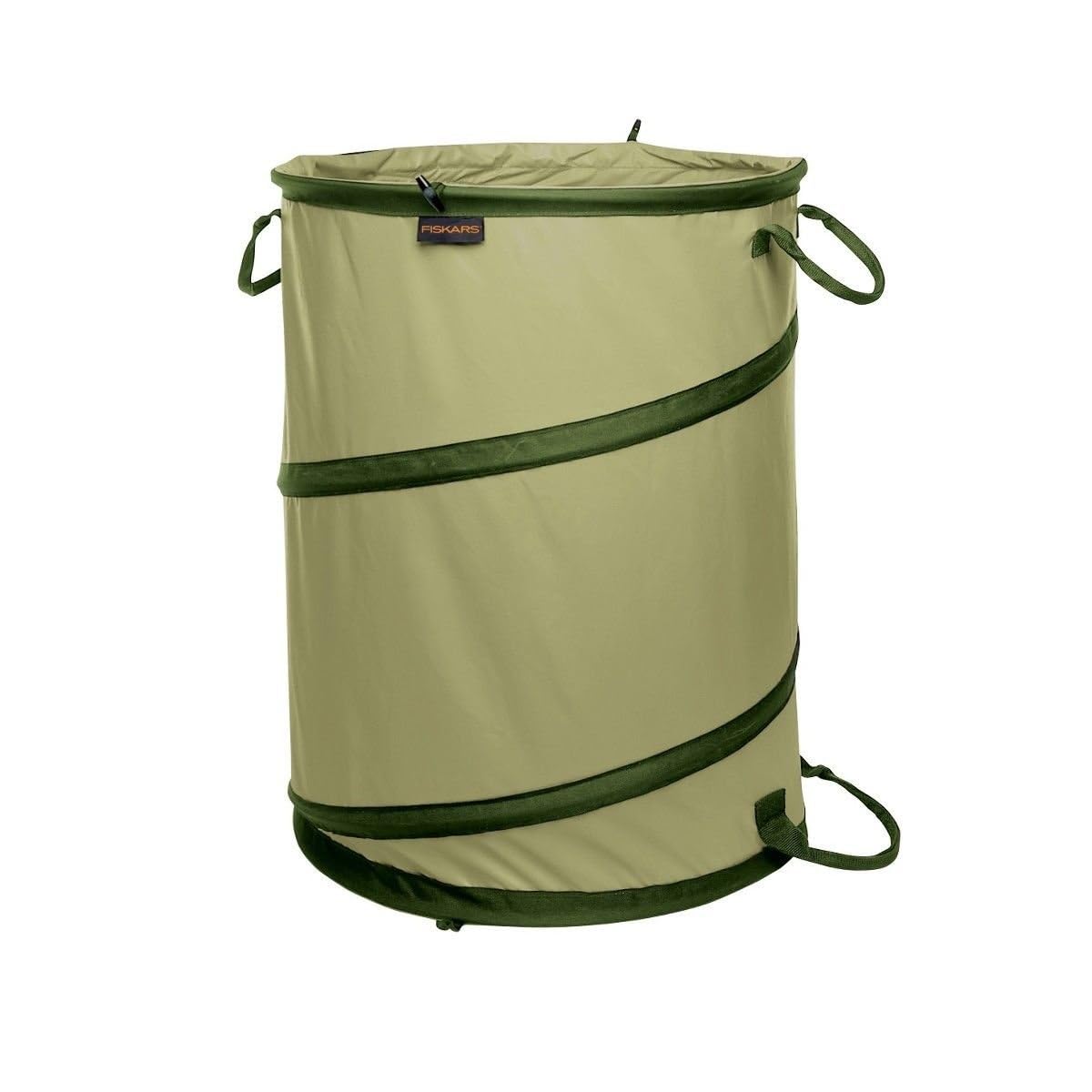 Fiskars Kangaroo Collapsible Garden Bag with Heavy Duty Hardshell Bottom for Leaf and Yard Waste, 30-Gallon Reusable Container for Lawn Care and Gardening