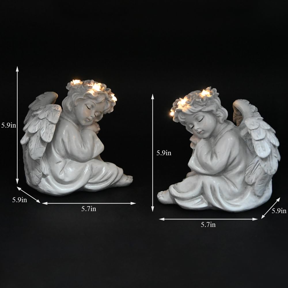 Garden Angel Statue Outdoor Decor Angel Solar Light Outside Decorations