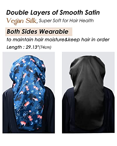 Long Bonnet Braid Bonnets for Sleeping Satin Bonnet Silk Bonnet Hair Braid Bonnet for Sleeping Bonnets for Black Women