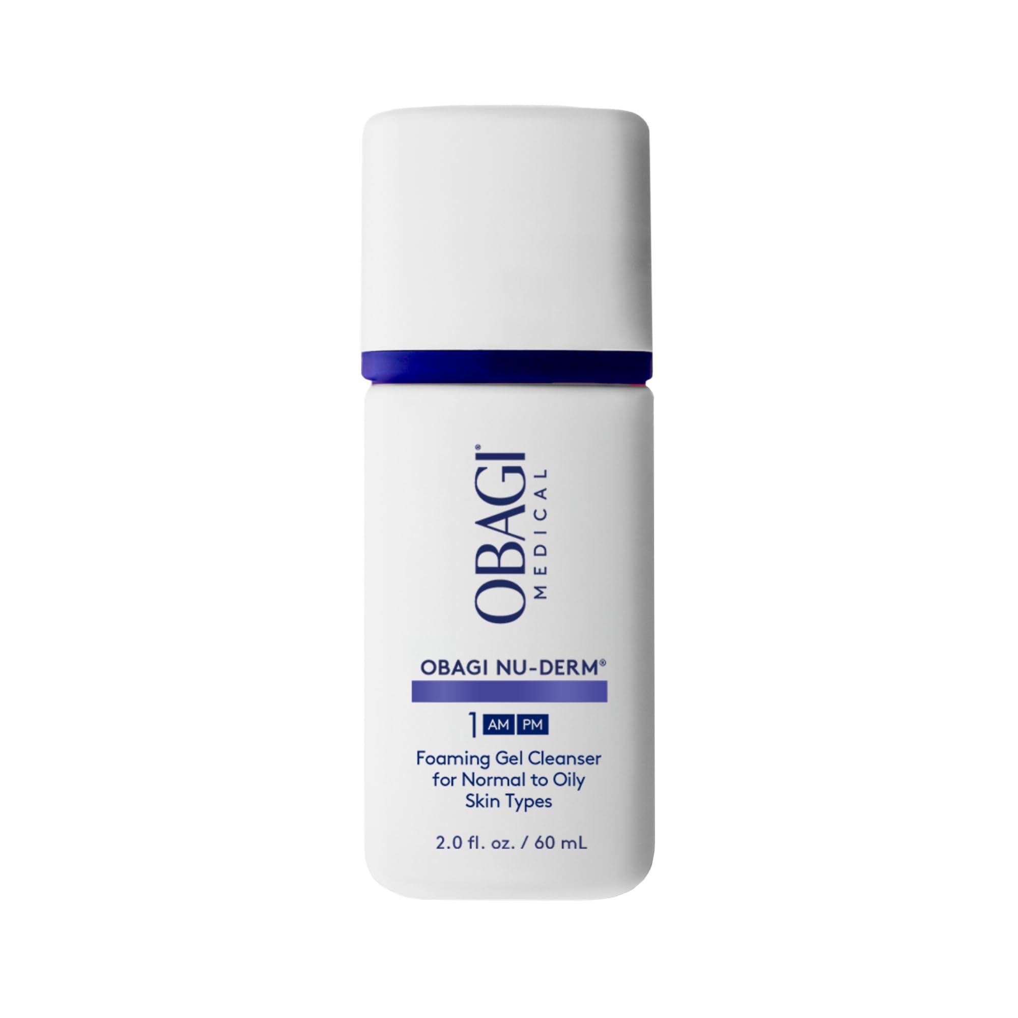 Obagi Nu-Derm Foaming Gel Cleanser Value Set – Cleanses Pores & Remove Makeup, Dirt, & Excess Oil – Classic 6.7 oz & 2 oz Travel Size