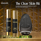 douxds The Clear Skin Kit, FLEX™ Pro Vibrating Face Brush, WAR™ Charcoal Face Wash, PRIME™ Vitamin Face Quench, Skincare for Oily Skin, Men's Skincare Kit, Detox Face Wash