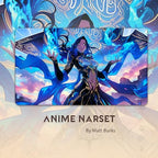Azure Scholar (Stitched) - MTG Playmat by Matt Burks - Compatible with Magic The Gathering Playmat - Play MTG, YuGiOh, TCG - Original Play Mat Art Designs & Accessories