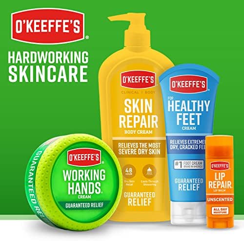 O'Keeffe's Lip Repair Lip Balm for Dry, Cracked Lips, Stick, (Pack of 3: 1 Cooling + 1 Unscented + 1 SPF)