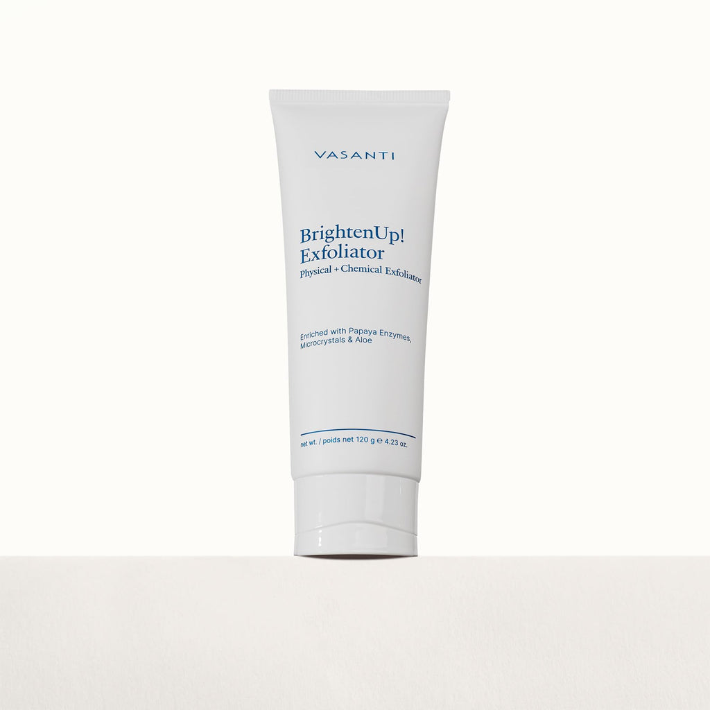 VASANTI Exfoliating Face Wash, Original Size (120g) - Enzymatic Face Rejuvenator which is Enriched with Papaya, Microcrystals, Aloe Vera - Get Healthy Glowing Skin