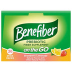 Benefiber Fiber Supplement, Strawberry Lemonade, On The Go Stick Packs, 36 Count (Pack of 2)