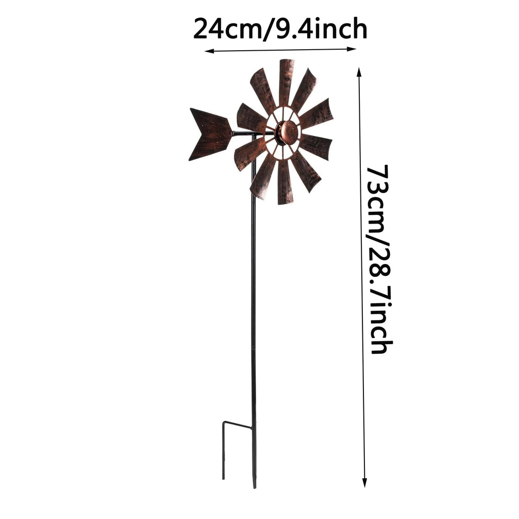 BinaryABC Metal Windmill for Yard Garden – Outdoor Wind Spinner Decor