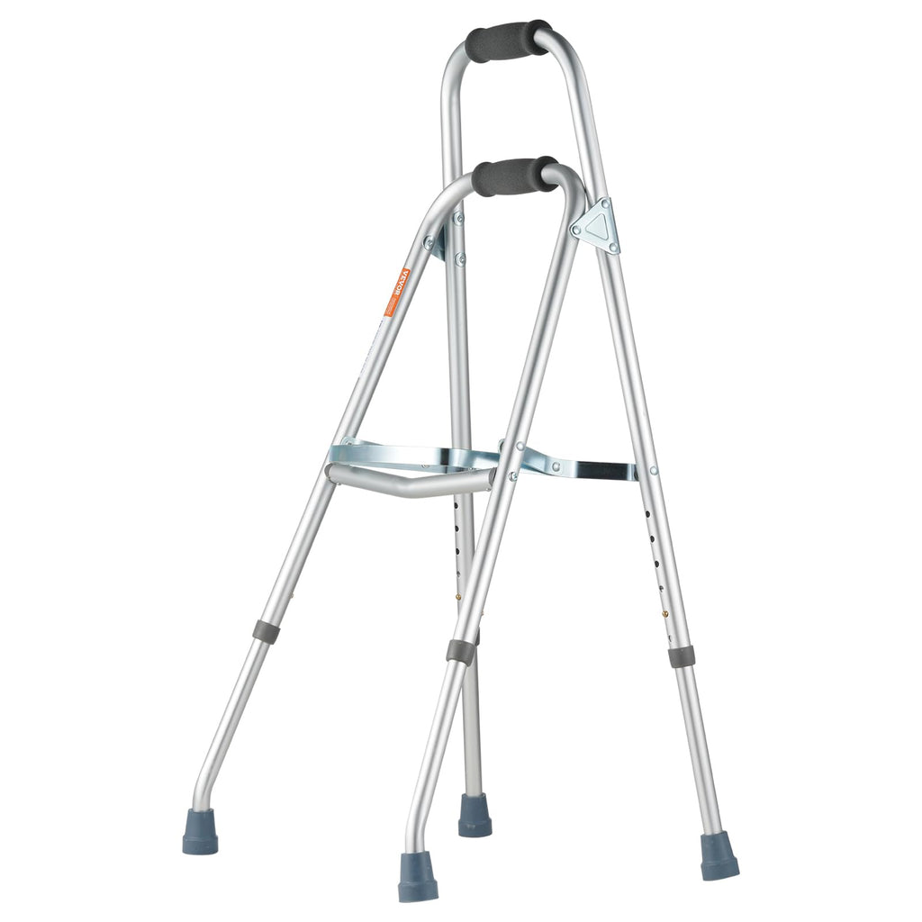 VEVOR Folding Hemi Walker, One Arm Folding Walker for Seniors with 6-Level Adjustable Height, Lightweight Aluminum | Side One-Hand Style Mobility Aid for Elderly Handicapped Disabled, Up to 350LBS