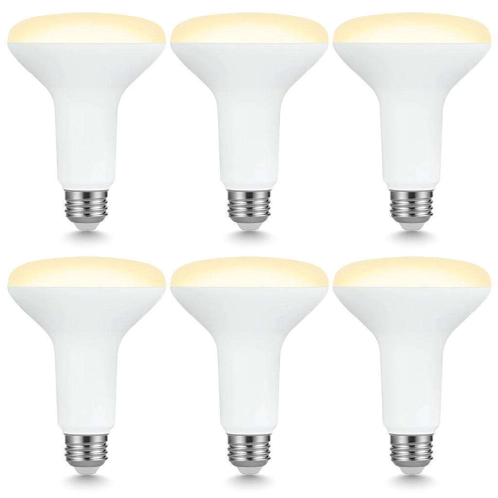Sigalux BR30 Indoor LED Flood Bulbs for Recessed Cans, 7.5W (65W Replacement), 650LM, Soft White 2700K, Smooth Dimming, CRI 80, 110° Wide Beam, E26 Medium Base, Energy-Saving Lighting, 6 Pack