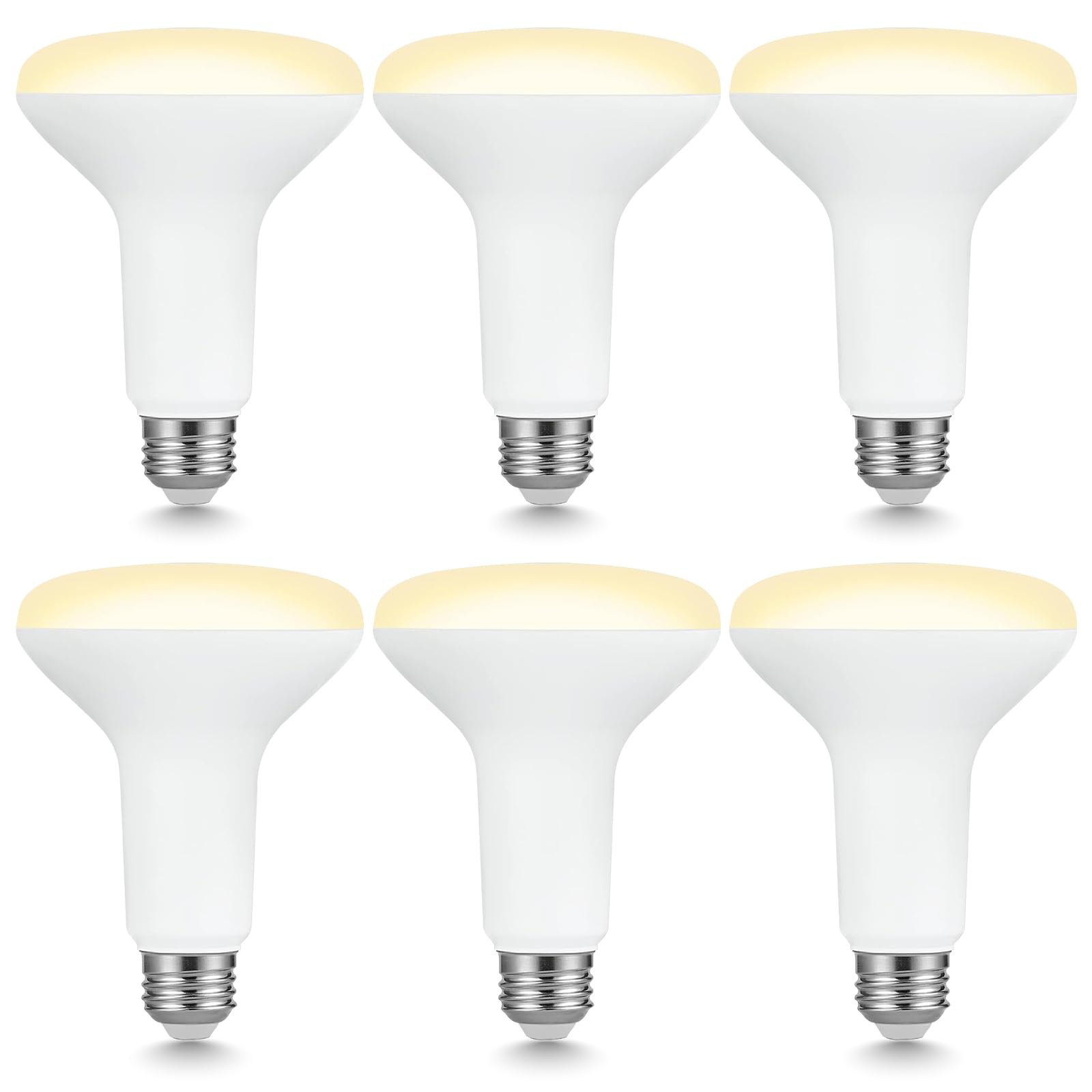 Sigalux BR30 Indoor LED Flood Bulbs for Recessed Cans, 7.5W (65W Replacement), 650LM, Soft White 2700K, Smooth Dimming, CRI 80, 110° Wide Beam, E26 Medium Base, Energy-Saving Lighting, 6 Pack