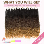 Goddess Box Braids Crochet Hair 14 Inch 7 Packs Boho Hair for Women Pre Looped Crochet Box Braids with Curly Ends, T1B/3/27