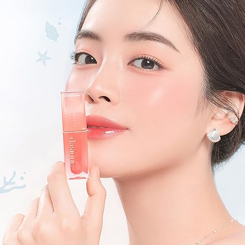 dasique Juicy Dewy Tint (13 Coral Fizz) 0.12 oz | Light Application with moisture | Long-wearing Glossy Lip Stain, Non-sticky | Vegan, Cruelty-free | K-beauty