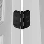 goldenwarm 12 Pack Interior and Exterior Door Hinges, Matte Black Door Hinges 4 inch x 4 inch with 5/8" Radius Corners