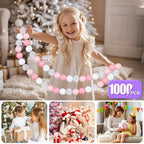 GOGOSO Ball Pit Balls for Toddler, Baby Plastic Playballs Kids Soft Pastel Pelotas Non-Toxic BPA-Free 2pink+White+Clear 1000 Balls